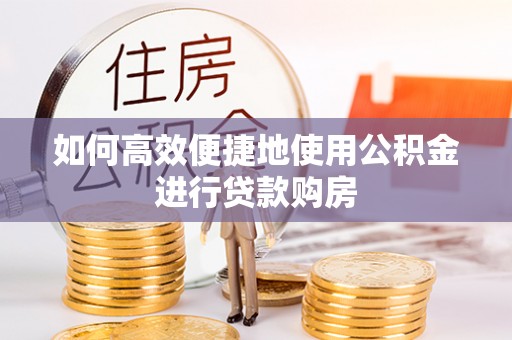 无极如何高效便捷地使用公积金进行贷款购房